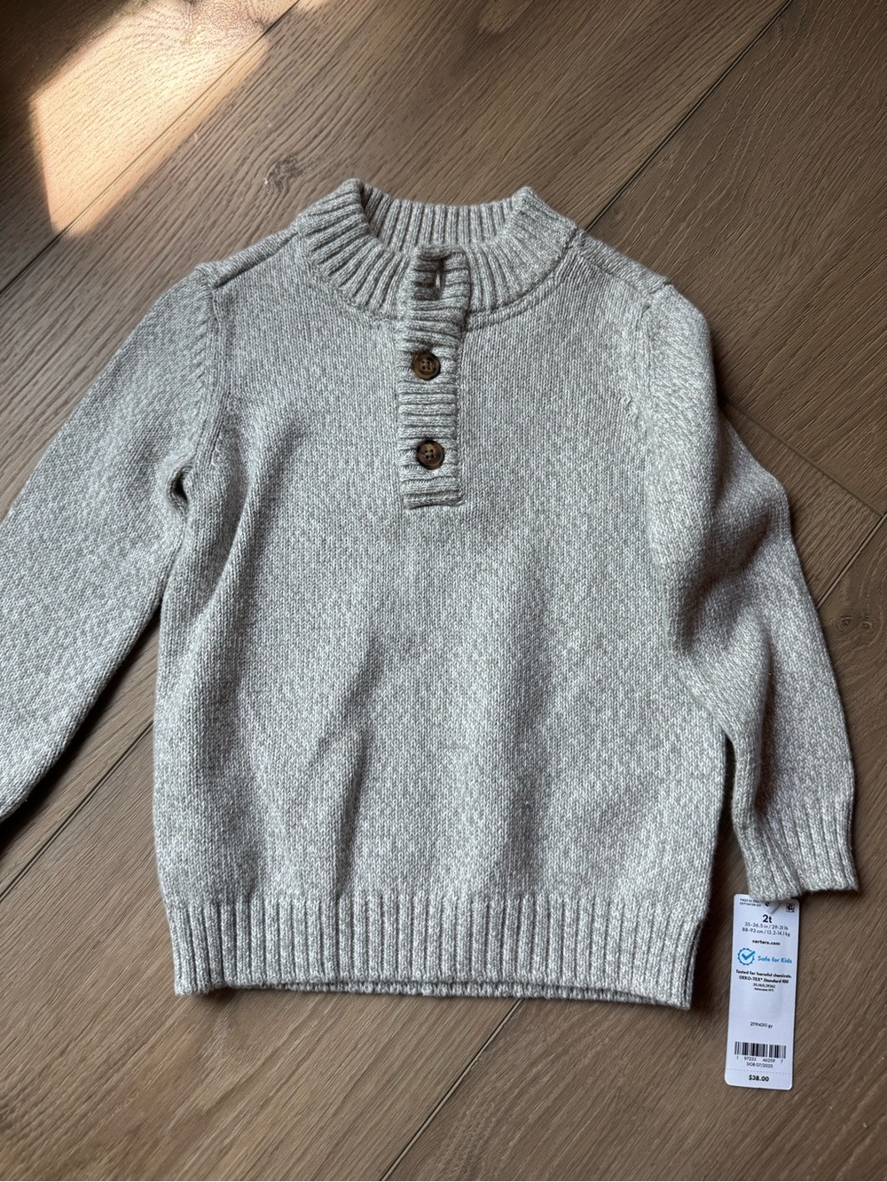 Carter’s 2T Boys Pullover Sweater Grey
